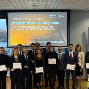 UROCZYSTOŚĆ WRĘCZENIA NAGRÓD STYPENDIA FUNDACJI UAM